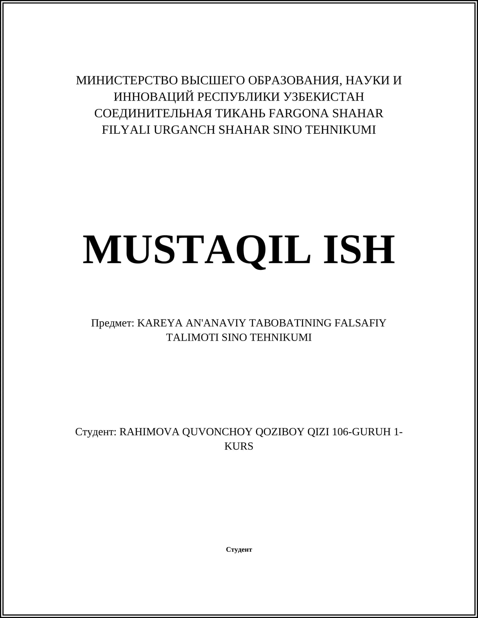 KAREYA AN'ANAVIY TABOBATINING FALSAFIY TALIMOTI 1