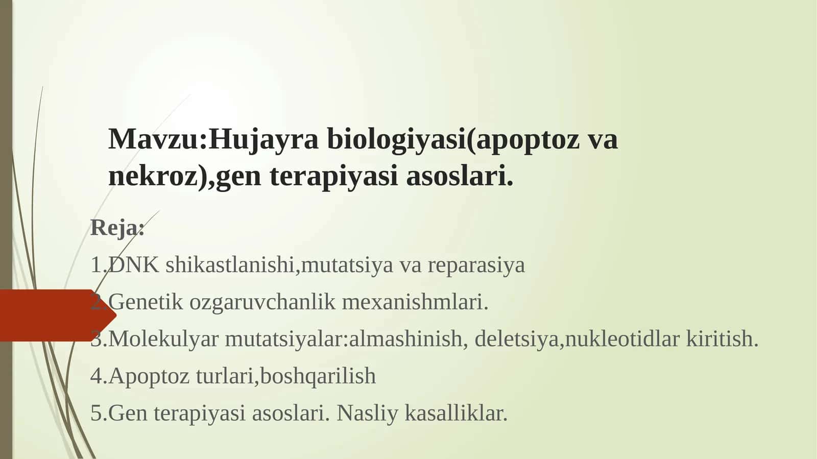 Hujayrabiologiyasi (apoptoz va nekroz) 1