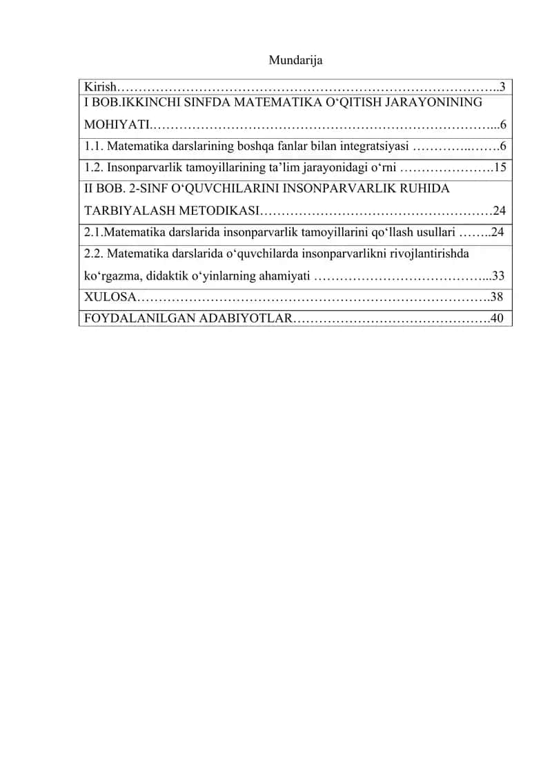 2-sinf o‘quvchilarini matematik ta’lim jarayonida insonparvarlik g‘oyalari 1