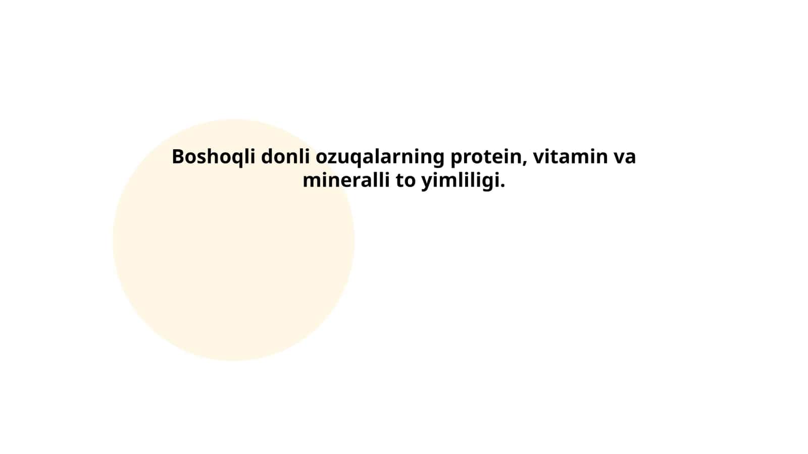 Boshoqli donli ozuqalarning umumiy tarkibi 1