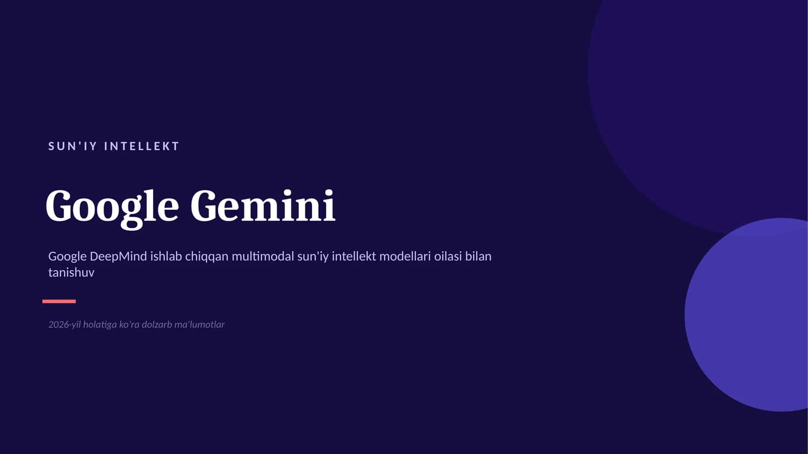 Google Gemini — Sun'iy Intellekt haqida 1