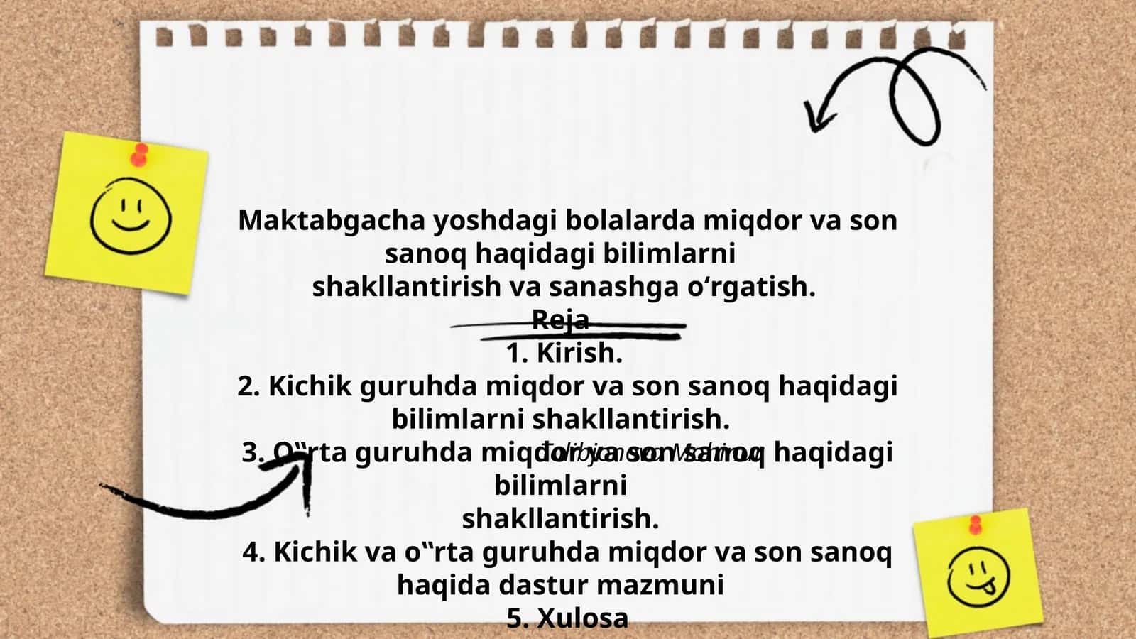 Maktabgacha yoshdagi bolalarda miqdor va son sanoq haqidagi bilimlarni shakllantirish va sanashga oʻrgatish 1
