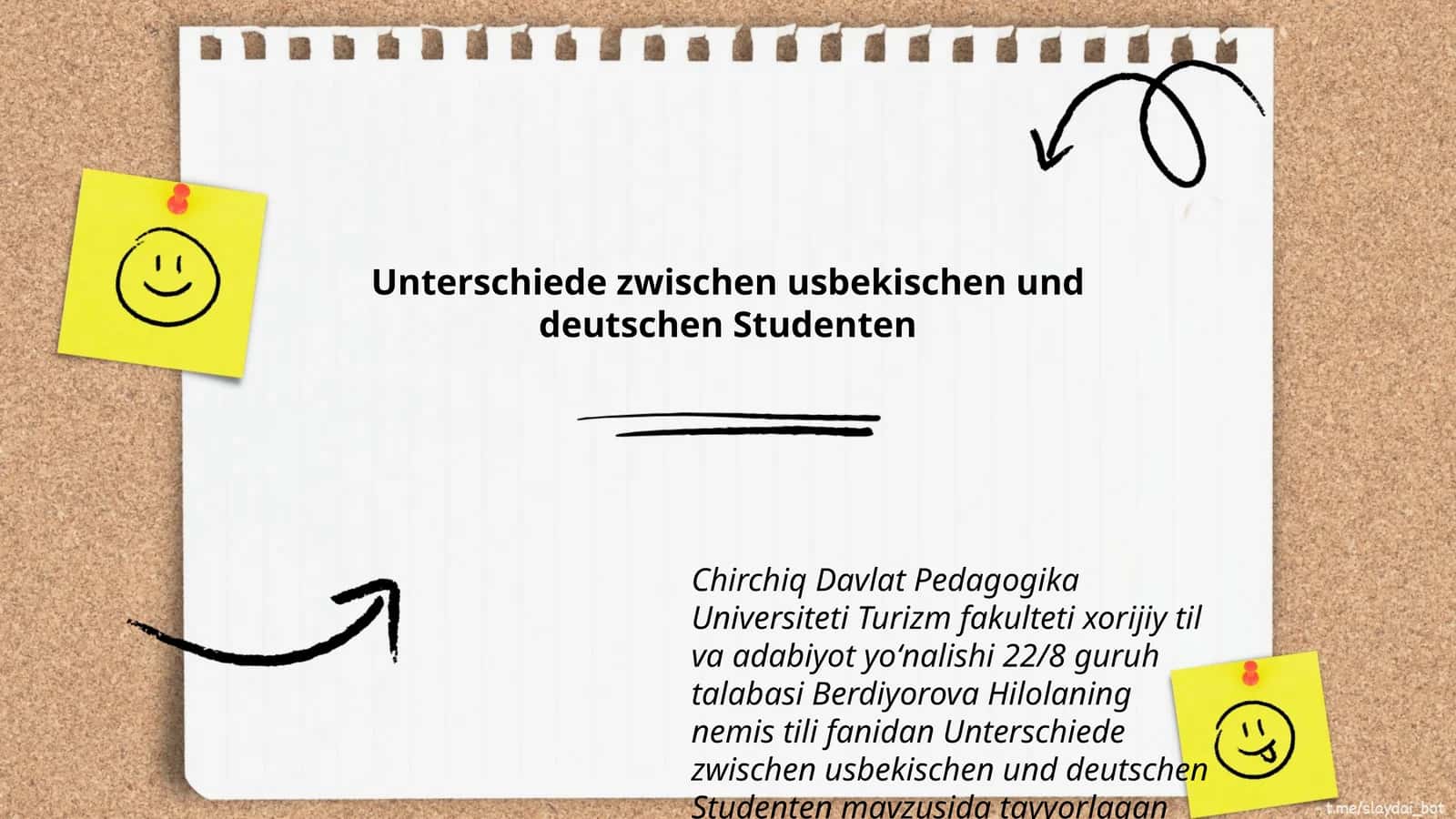 Unterschiede zwischen usbekischen und deutschen Studenten 1