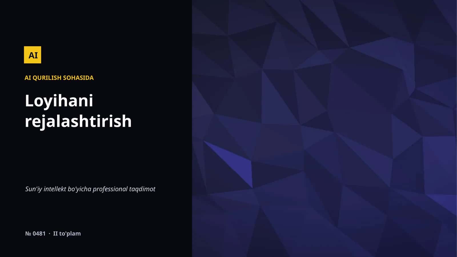 Qurilishda AI loyihalashtirish 1