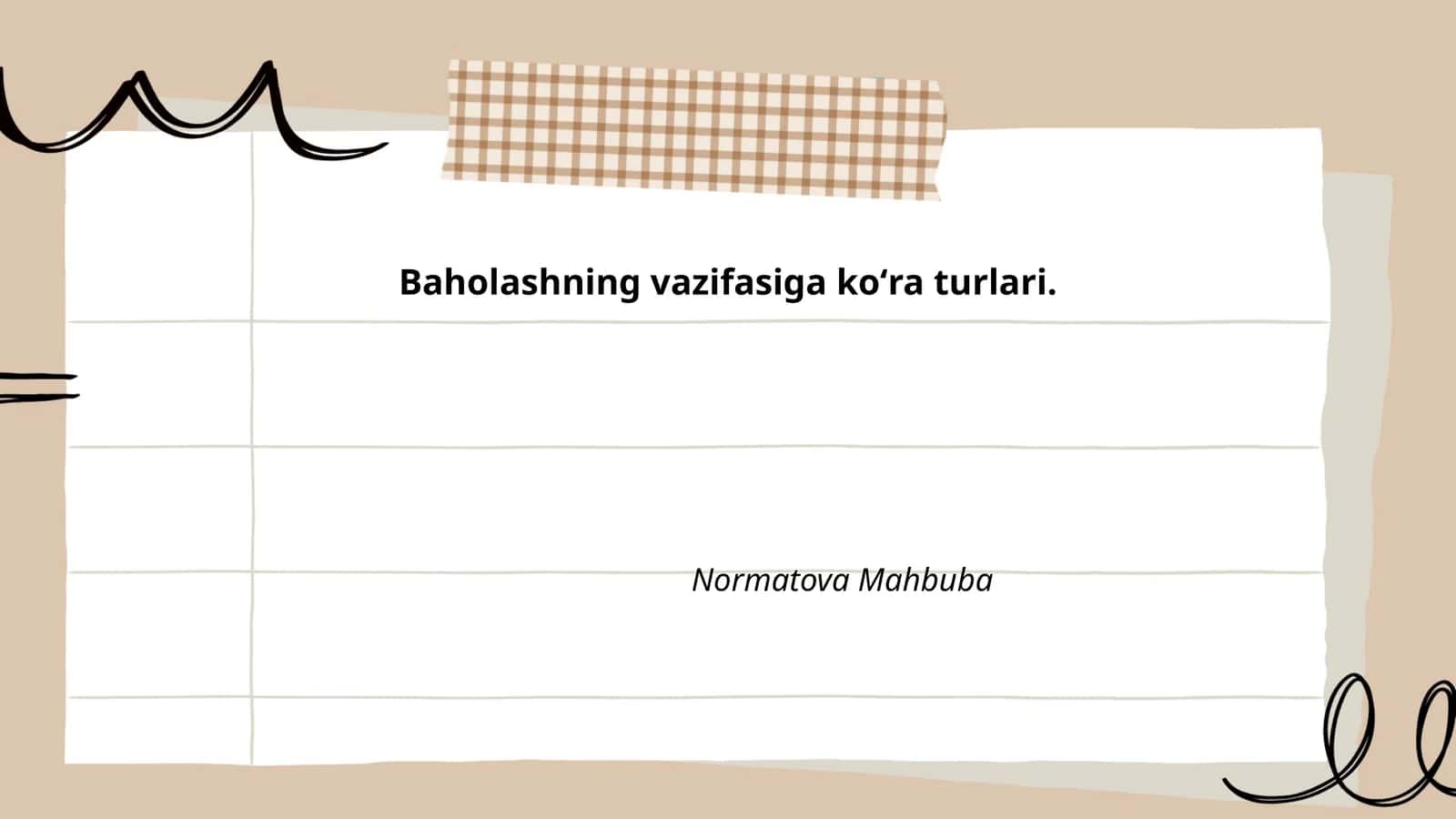 Diagnostik baholash 1