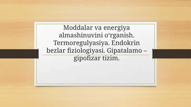 Moddalar Almashinuvi Patofiziologiyasi 1