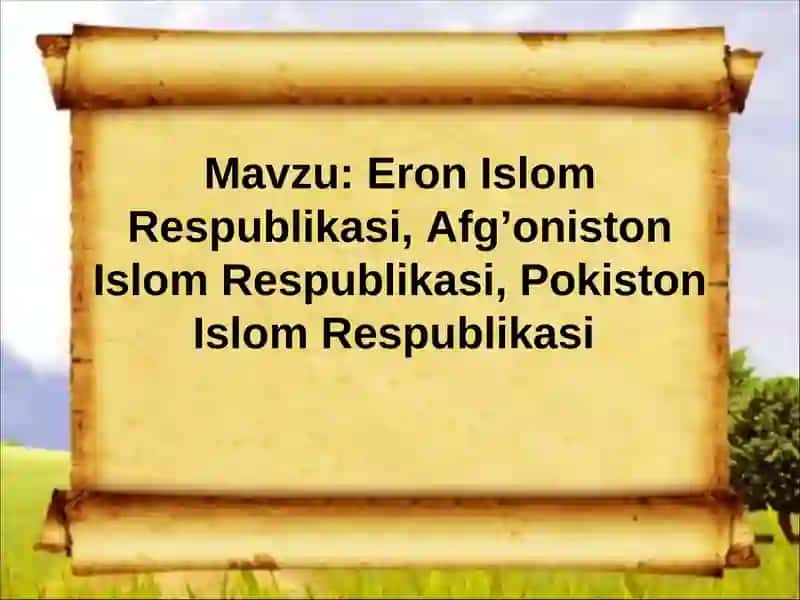 Erоn Islom Respublikasi