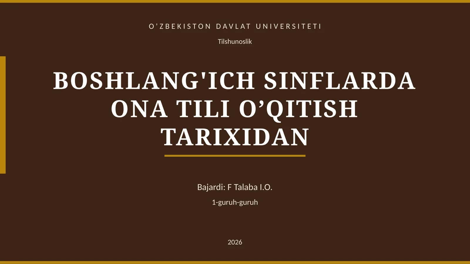BOSHLANG'ICH SINFLARDA ONA TILI O’QITISH TARIXIDAN 1
