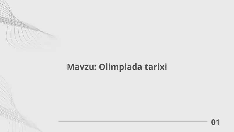 Olimpiada tarixi 1