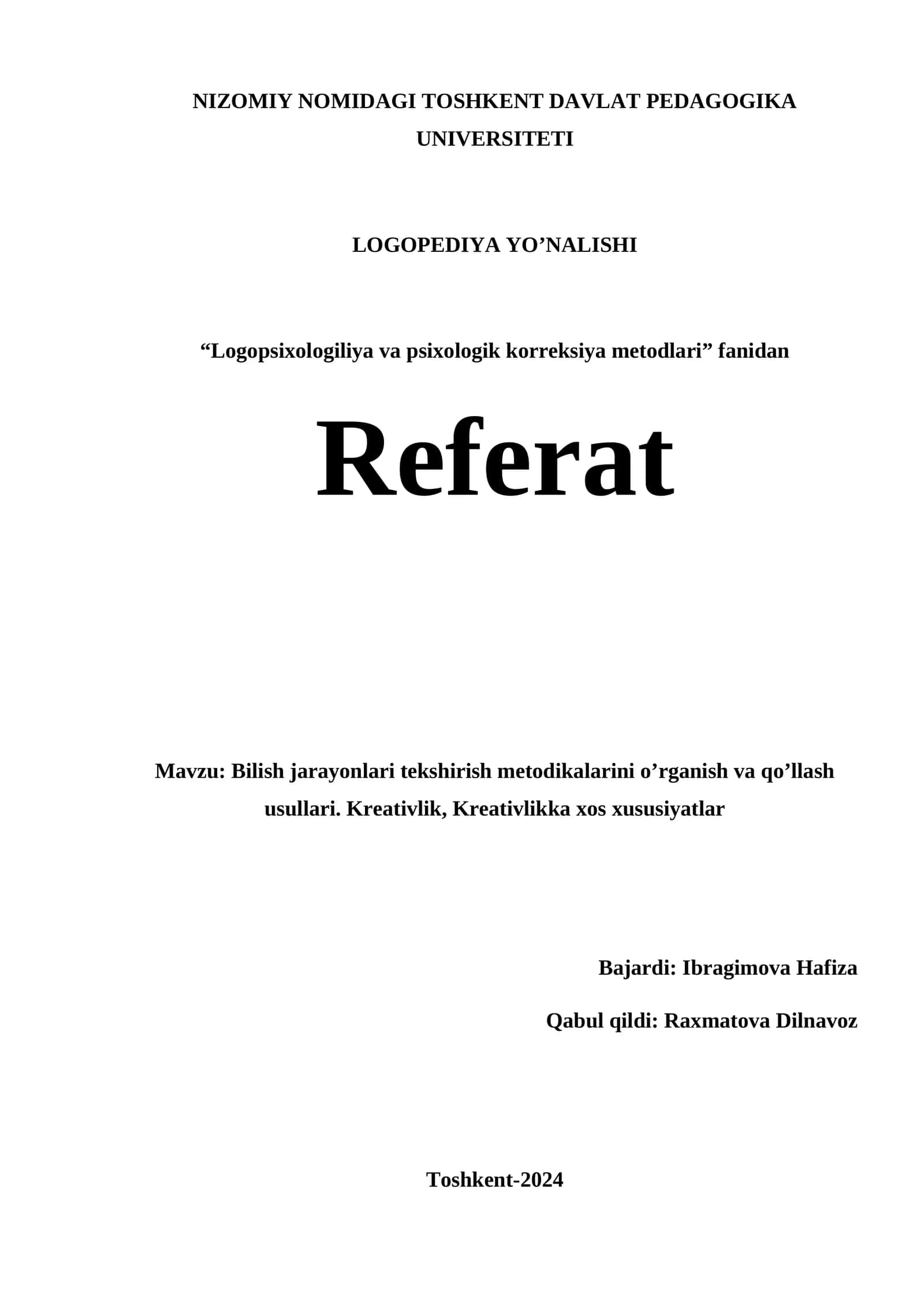 Logopsixologiliya va psixologik korreksiya metodlari 1