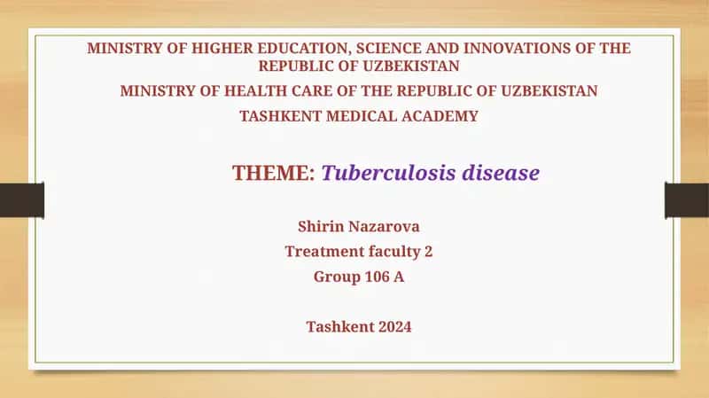 Tuberculosis 1