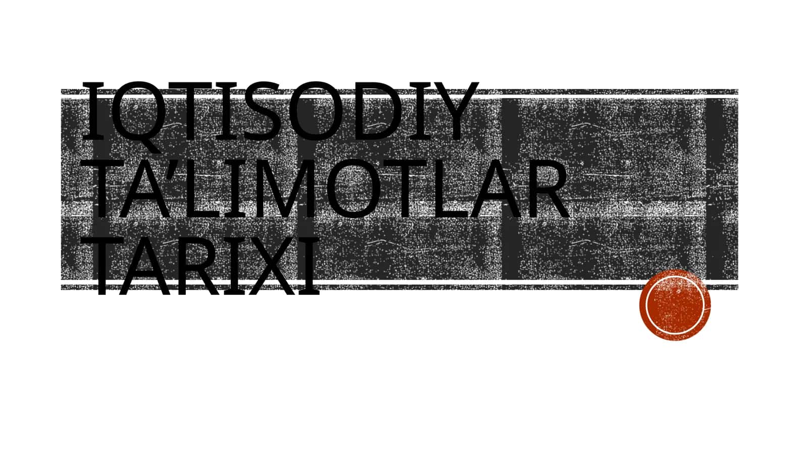 Iqtisodiy ta’limotlar tarixi 1