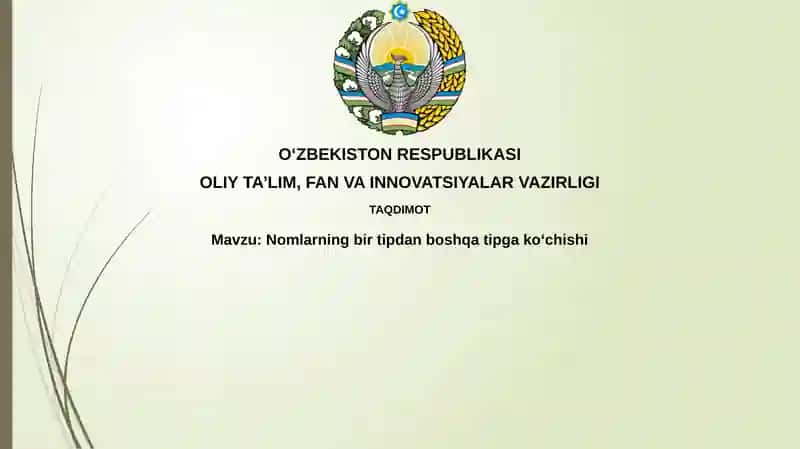 O'zgaruvchilarni turga o'tkazish (casting)