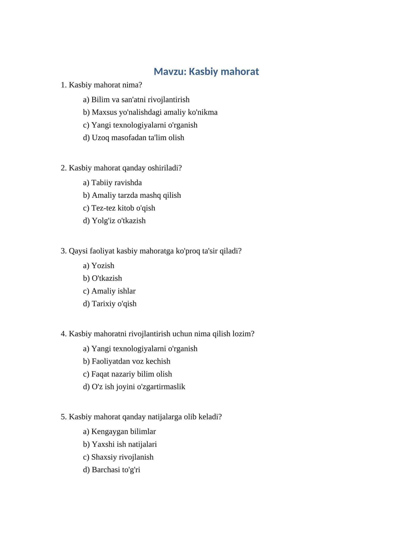 Kasbiy mahorat 1