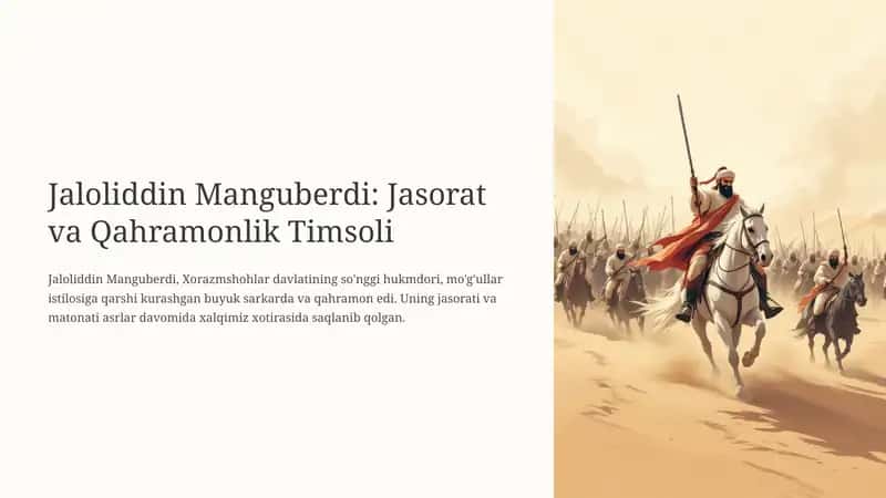 Jaloliddin Manguberdi: Jasorat va Qahramonlik Timsoli 1