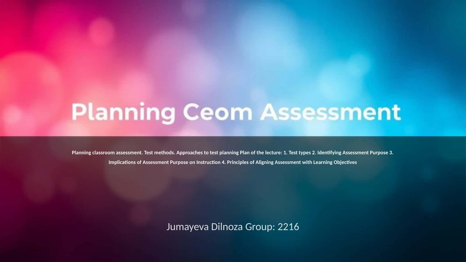 Test methods and approaches to test planning 1
