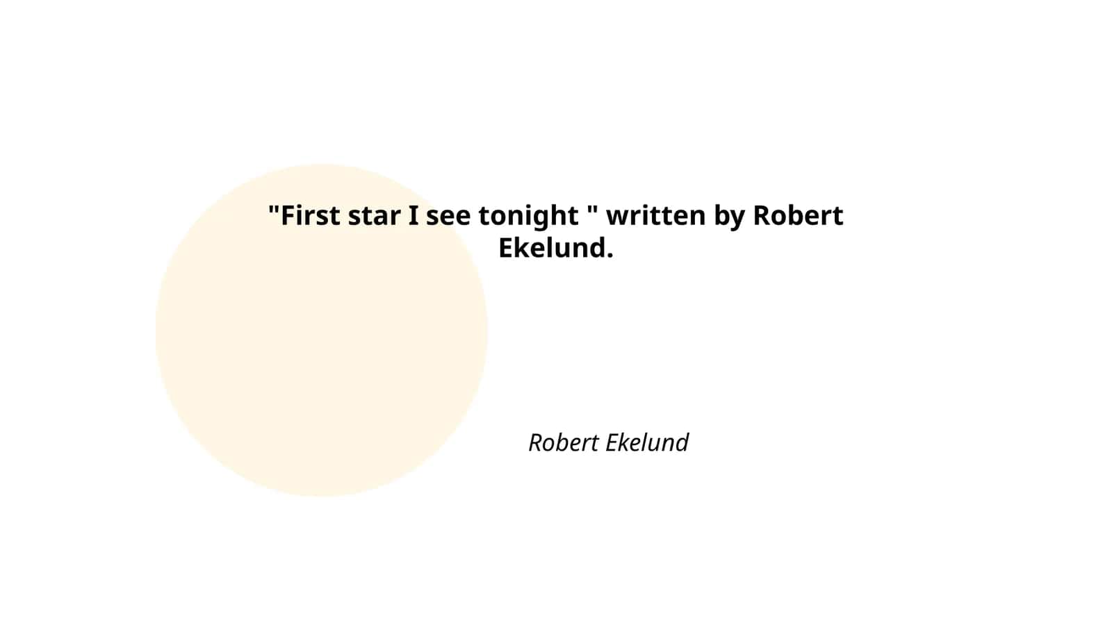 First star I see tonight 1