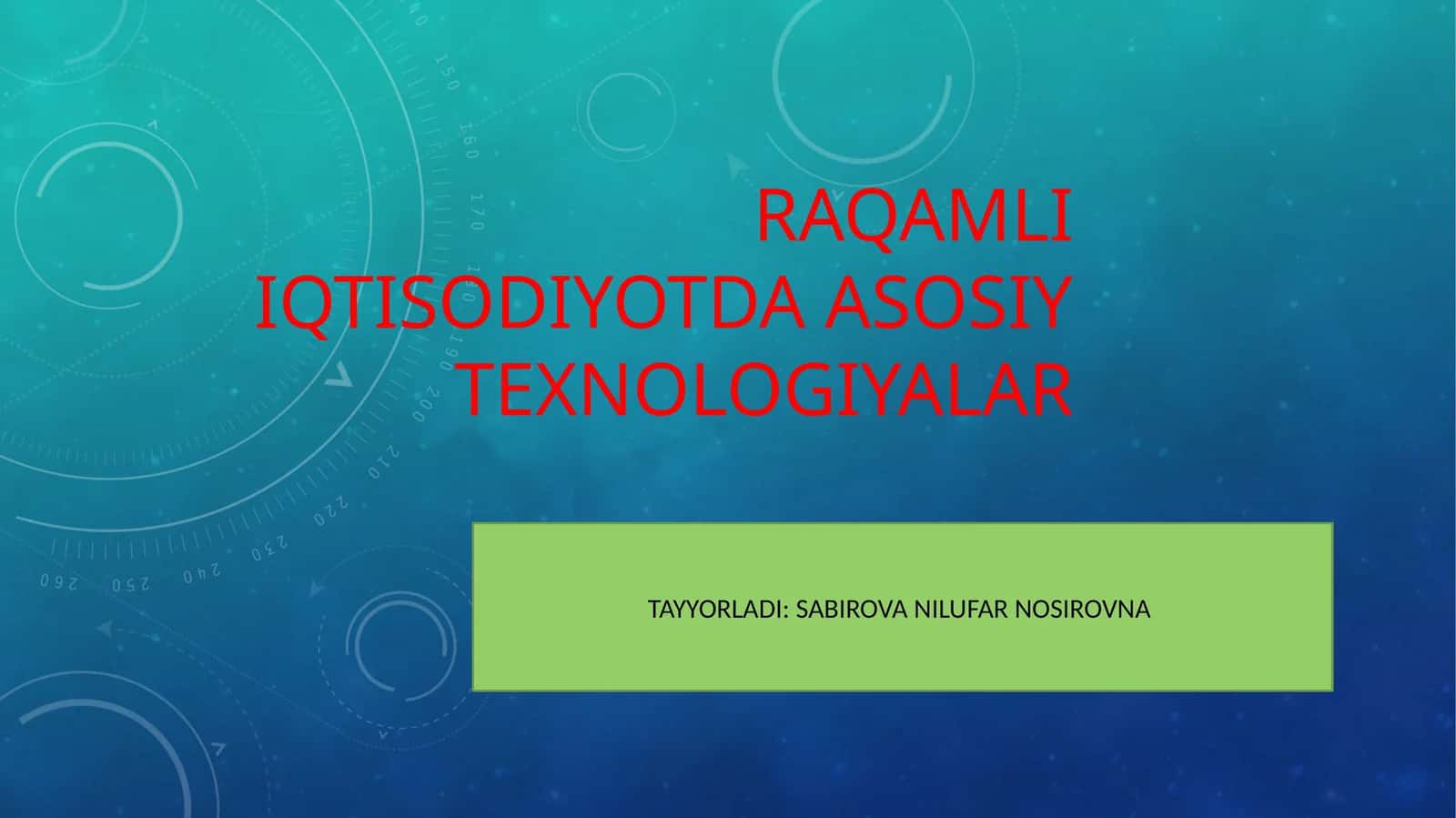 RAQAMLIIQTISODIYOT XO’JALIK TIZIMI VA IQTISODIY FAN SIFATIDA 1