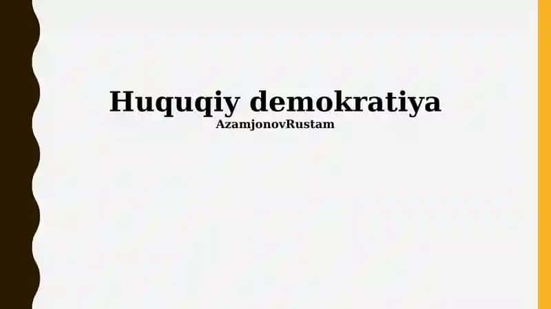 Huquqiy demokratiya