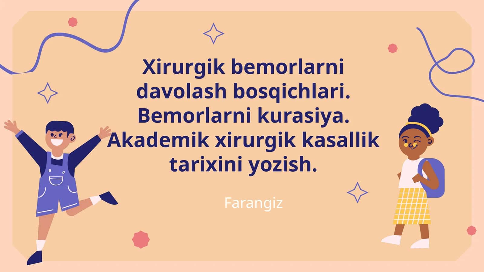 Xirurgik bemorlarni davolash bosqichlari 1