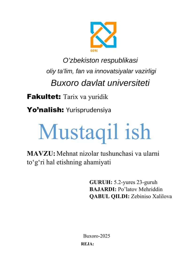 Mehnat nizolari 1