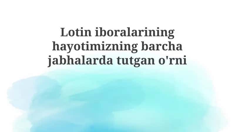 Lotin iboralari: tarix va meros 1