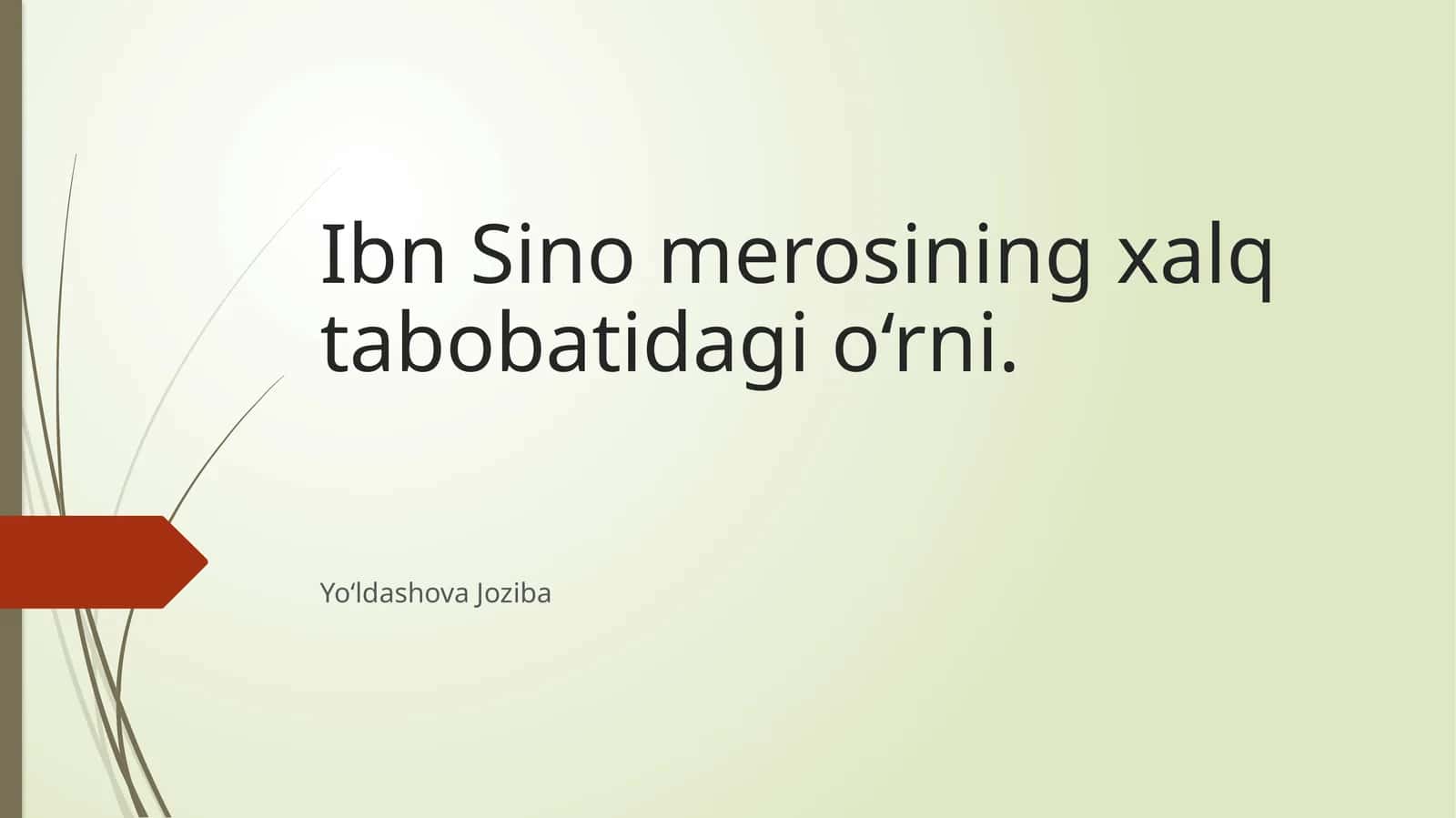 Ibn Sino merosining xalq tabobatidagi o‘rni 1