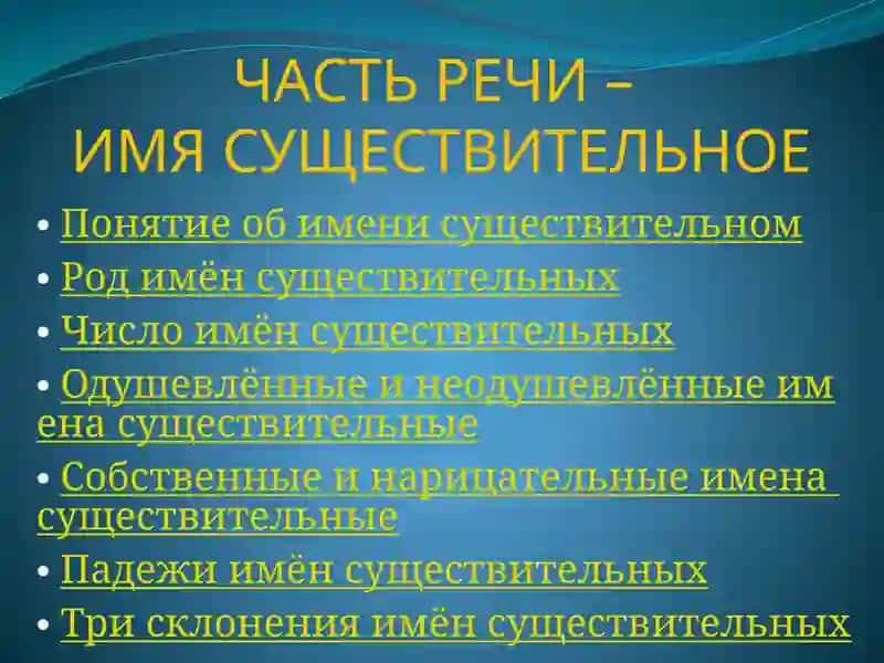 Имя существительное 1