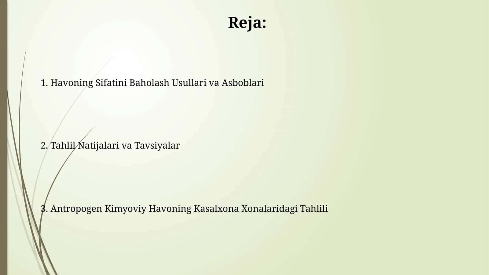 Havoning Sifatini Baholash Usullari va Asboblari 1