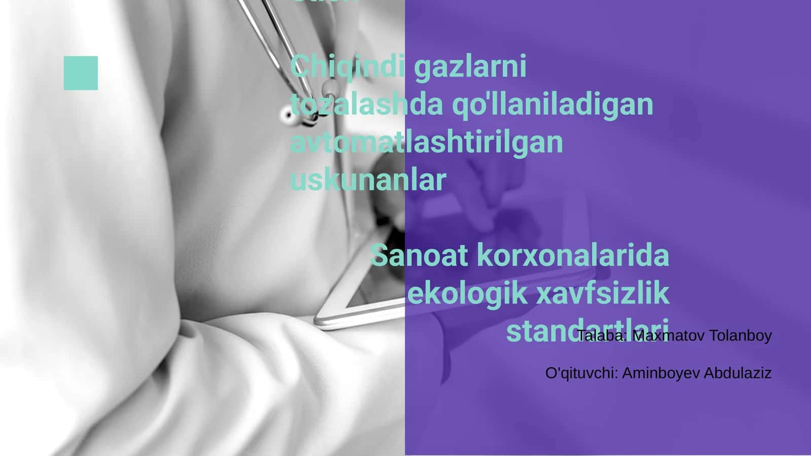 Chiqindisiz texnologiyalarni joriy etish asoslari 1