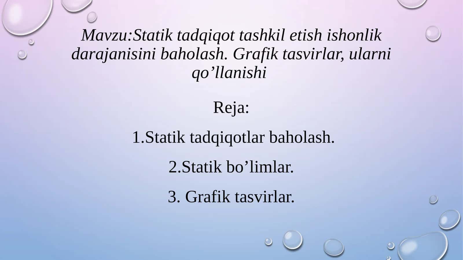 Statiktadqiqotlarbaholash 1