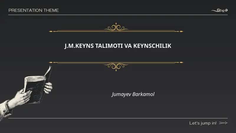 J.M.KEYNS TALIMOTI VA KEYNSCHILIK 1