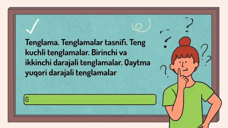 Tenglamalar 1