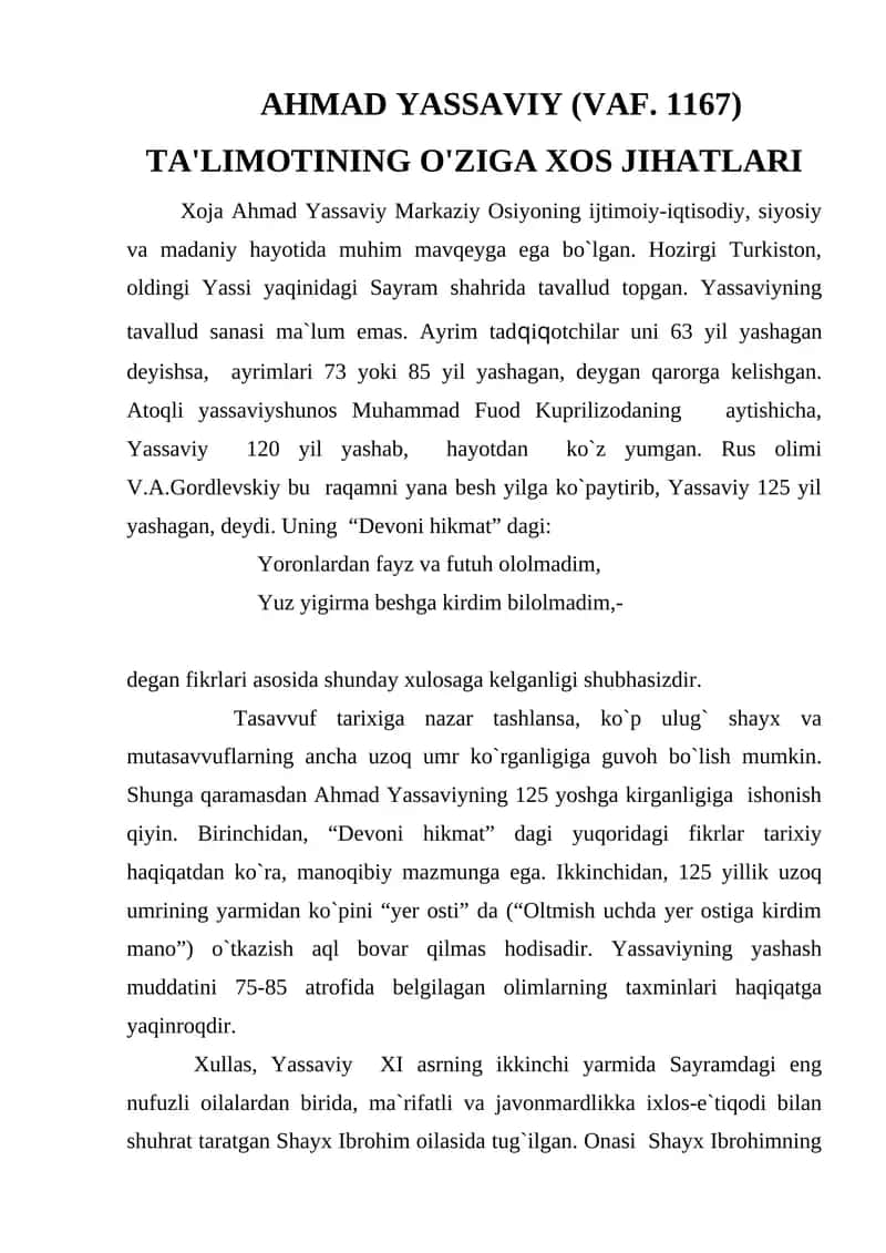 AHMAD YASSAVIY 1