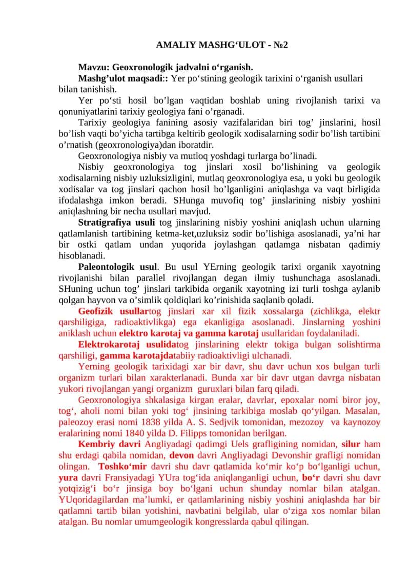 AMALIY MASHG‘ULOT - №2 1