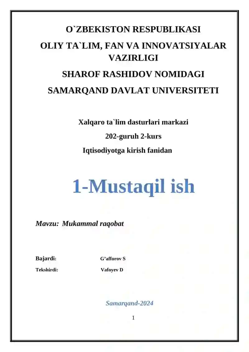 Mukammal raqobat