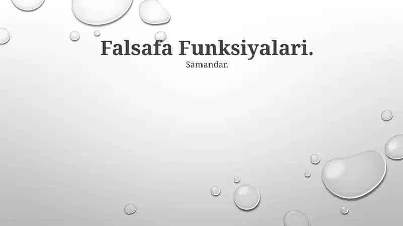Falsafa Funksiyalari 1