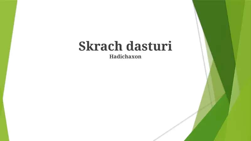 Scratch dasturi 1