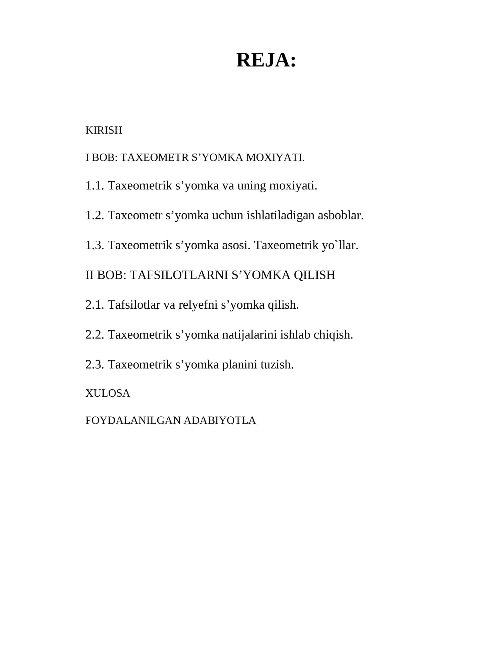 Taxeometriya 1