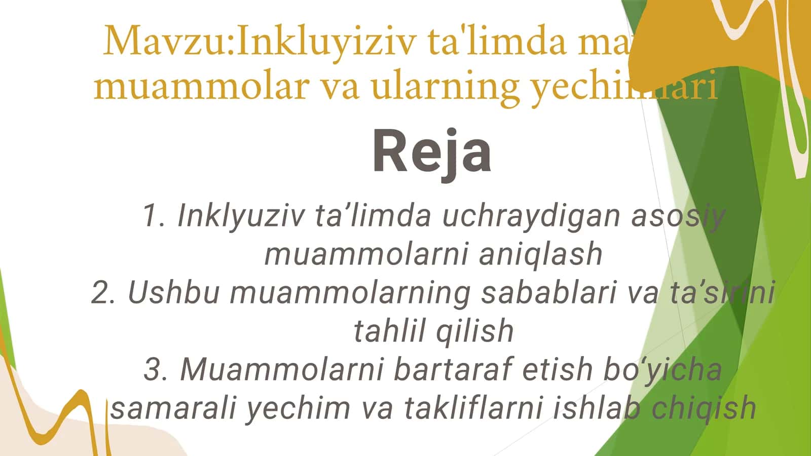 Inklyuziv ta’lim muammolari 1