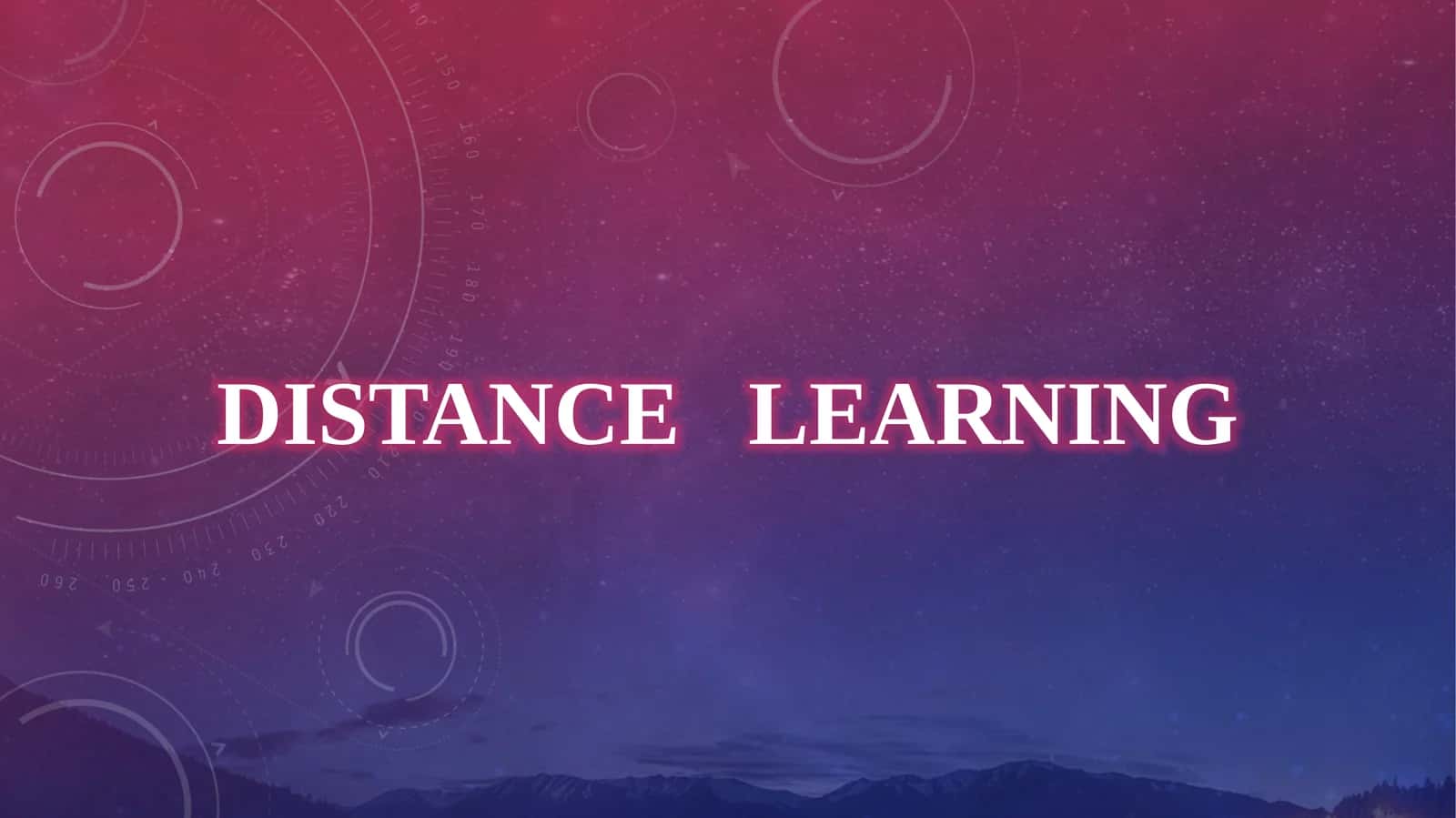 Distancelearning 1