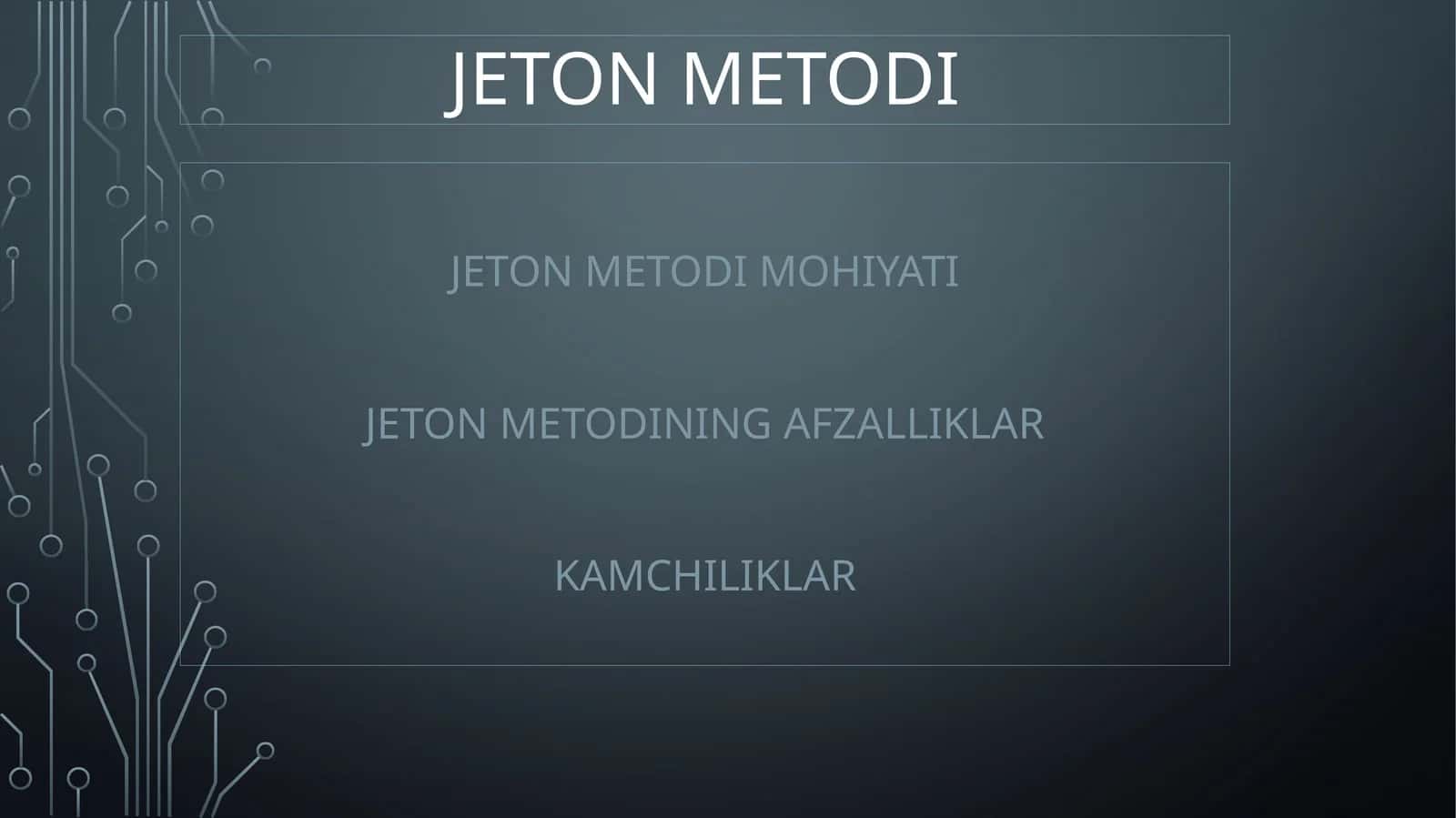 Jeton Metodi 1