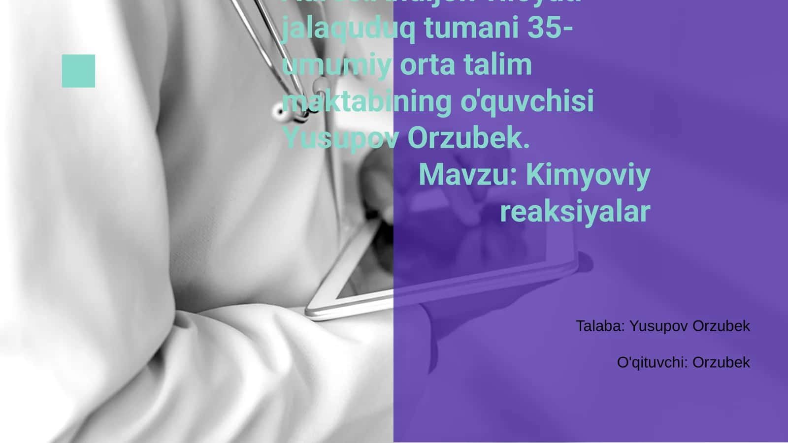 Kimyoviy reaksiyalar 1