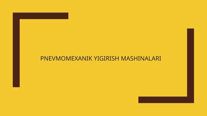 Pnevmomexanik yigirish mashinalari 1