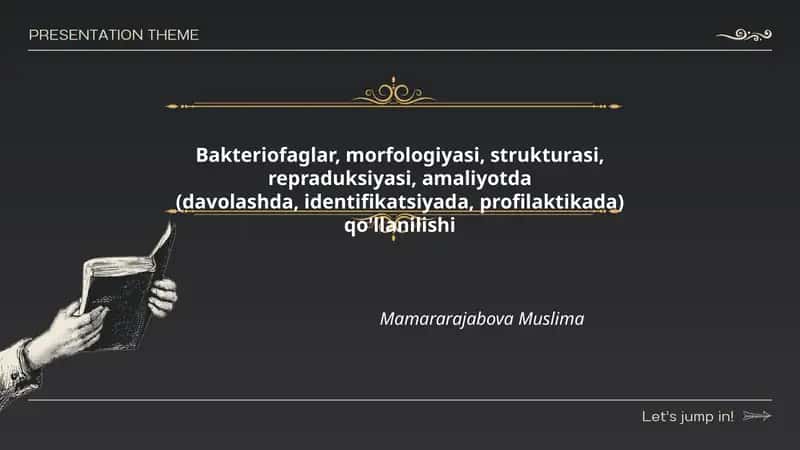 Bakteriofaglar, morfologiyasi, strukturasi, repraduksiyasi, amaliyotda 1