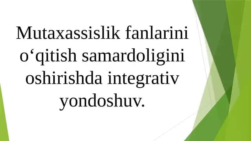 Integrativ pedagogika fani 1
