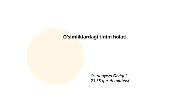 Tinim holati 1