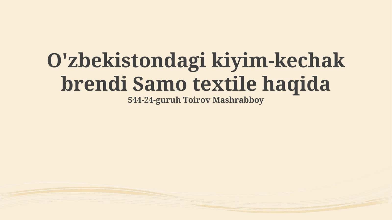 Samo Textile 1