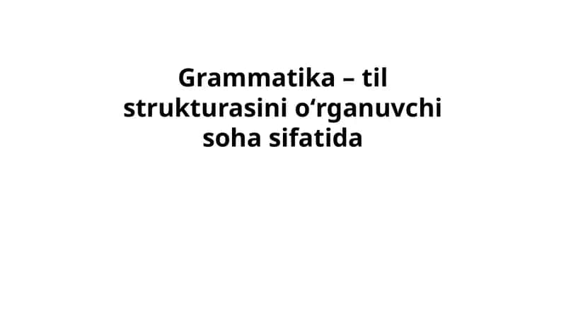 Grammatika 1