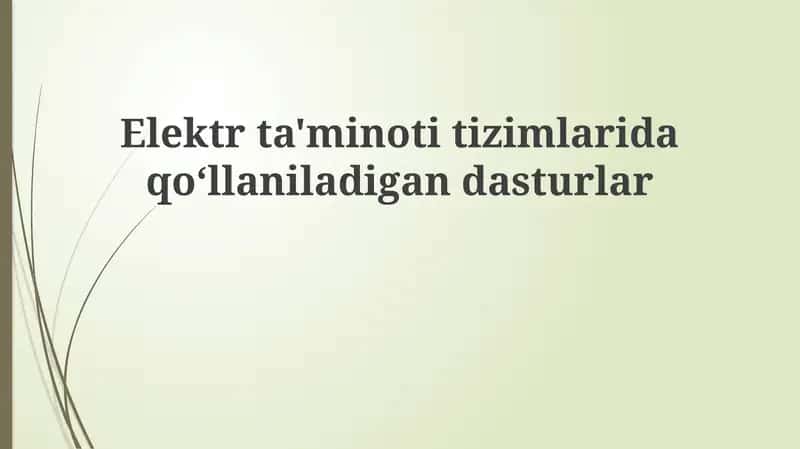 Tarmoqni modellashtirish va tahlil qilish dasturlari 1